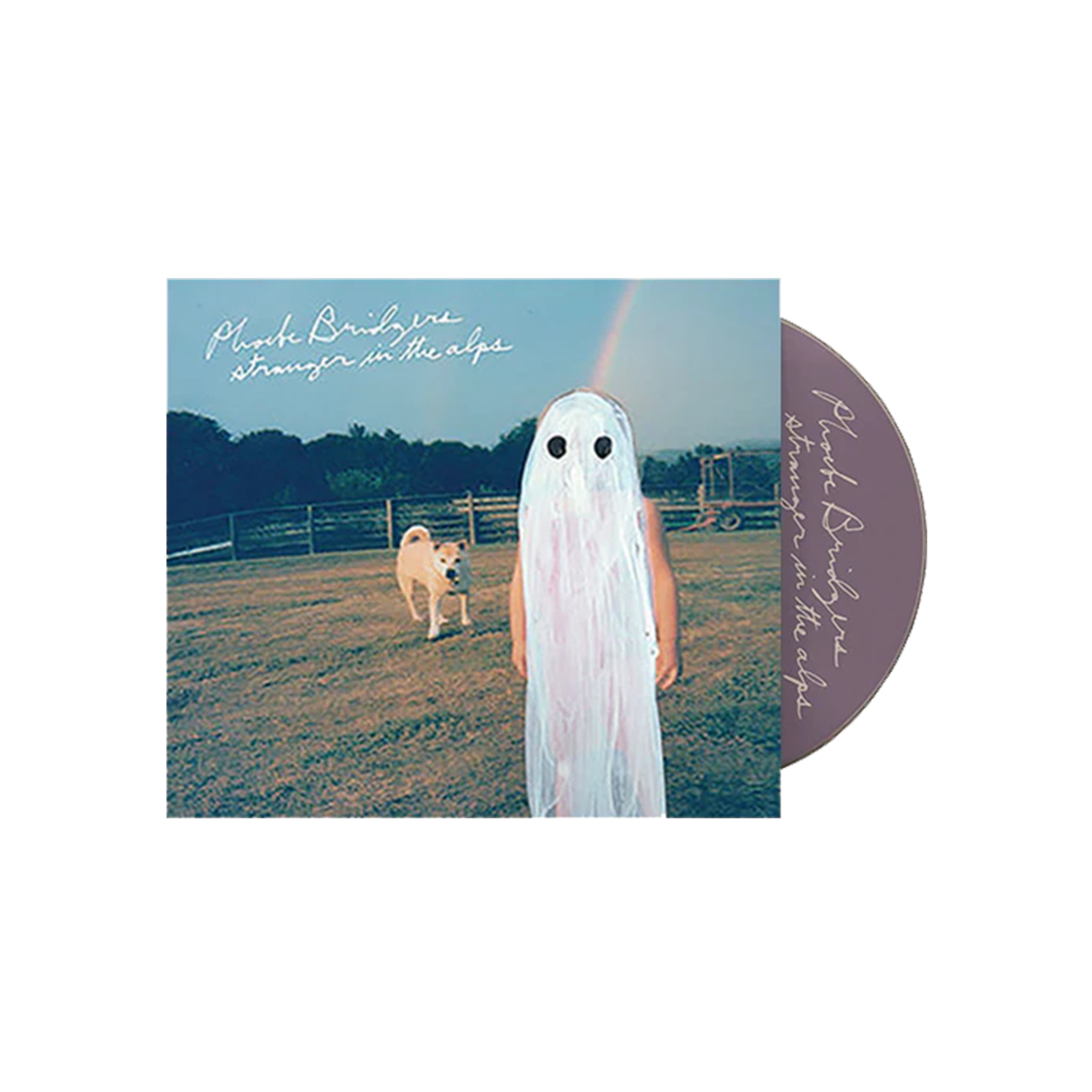 "Stranger in the Alps" CD with a ghostly figure and dog on the cover.